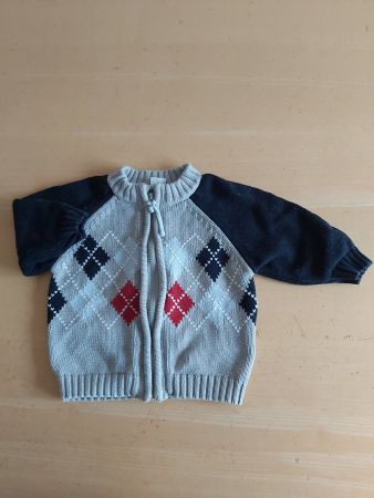 Baby Jacke grau mit Muster Gr. 62
