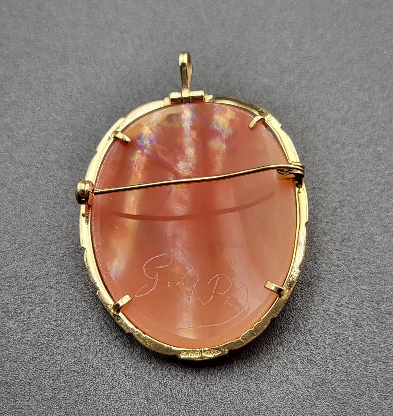Ciondoli: Gold 585 Kamee Anhänger/Broche – Usato da Wald ZH venduto da Dasilver 3