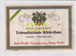 Etikette - Trittenheimer Altärchen (Wachstum Kohr) /bd