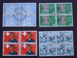 1965 ganzer Satz 4er Blöcke mit ET Stempel  B2907S
