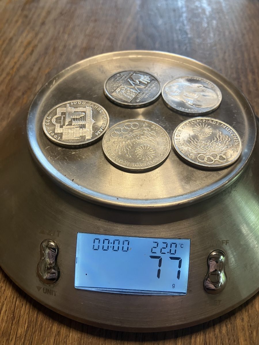 Tutti le monete: 5 pièces de 10 Mark argent – Usato da Puidoux venduto da lemacos 2