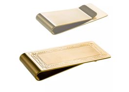 GELDKLAMMER EDELSTAHL GOLDFARBEN
