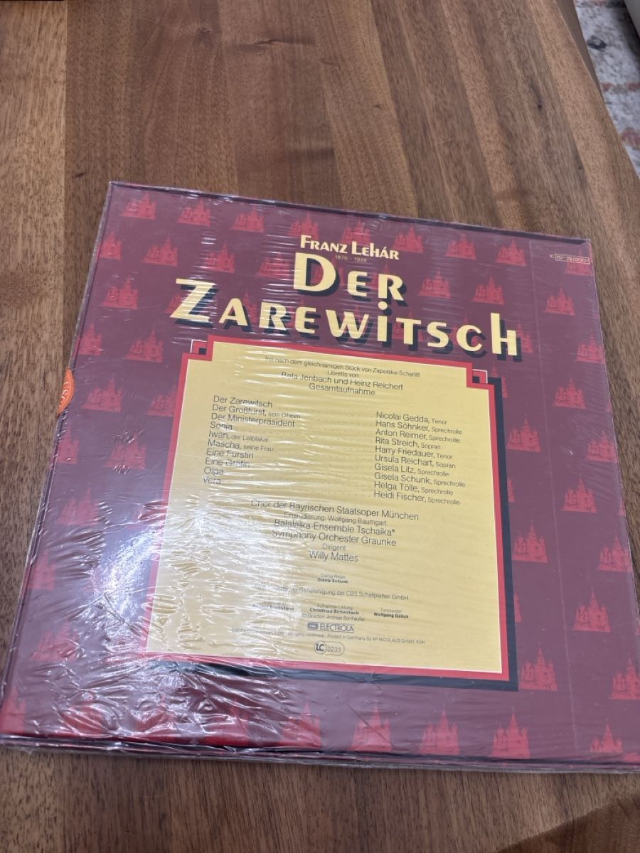 Dischi in vinile: Der Zarewitsch Schallplatte - Dirigent Willy Mattes – Usato da Kriens venduto da mir_v8ww 1