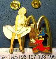 COCA-COLA McDPNALDS MARILYN MONROE DISNEY MICKEY 2NÄGEL PIN