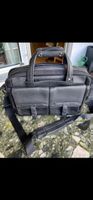 Navy Boot Laptoptasche aus Leder & Stoff