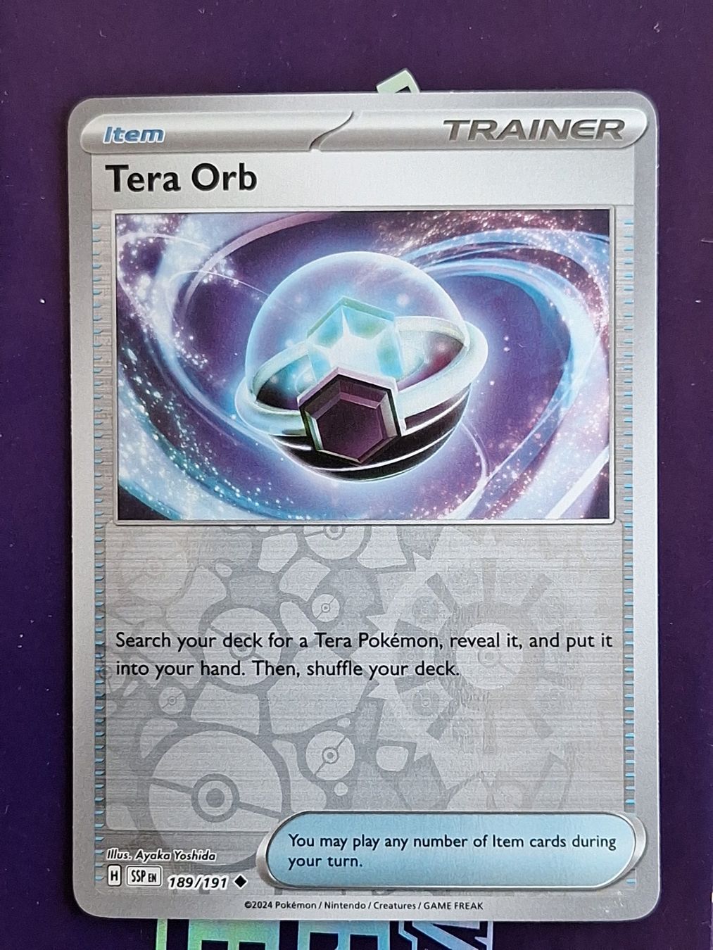 Pokémon Sammelbilder & Trading cards: Tera Orb - Reverse Holo - Pokemon Surging Sparks – Gebraucht aus Altstätten SG von GGsGameshop