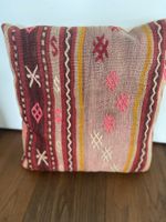Zierkissenbezug 40x40cm Reissverschluss aus Wolle/Sackgewebe