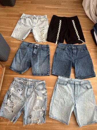 Jeans Shorts 6er Paket in Grösse W34 von ZARA UND ASOS