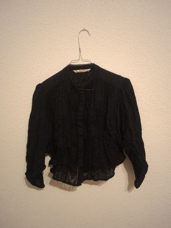 Schwarze Zara Basic Bluse, Gr. XS