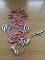 LED Neon Leuchtschild mit Keith Haring Motiv, 43x 31 cm