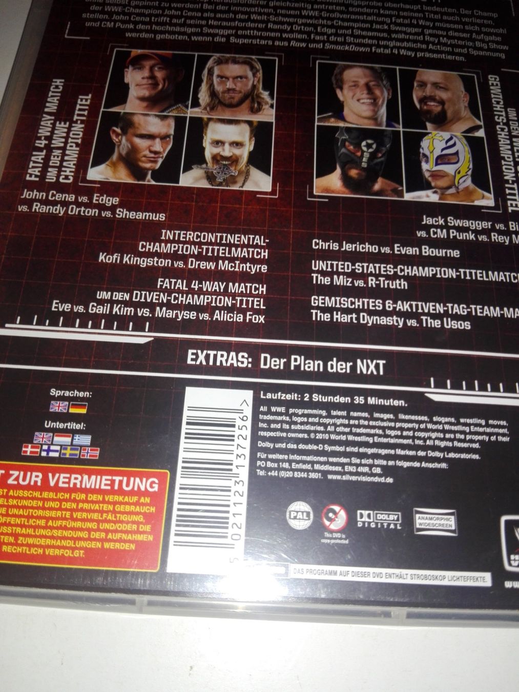 Tutti i DVDs: Fatal 4 Way   (WWE)        -deutsch & englisch- – Usato da St. Gallen venduto da elk2021 3