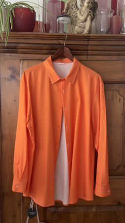 Herren Hemd langarm orange Grösse 2XL Ungetragen 