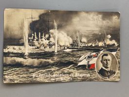 Alte AK / Die Siegreiche Seeschlacht am Skagerak 1916