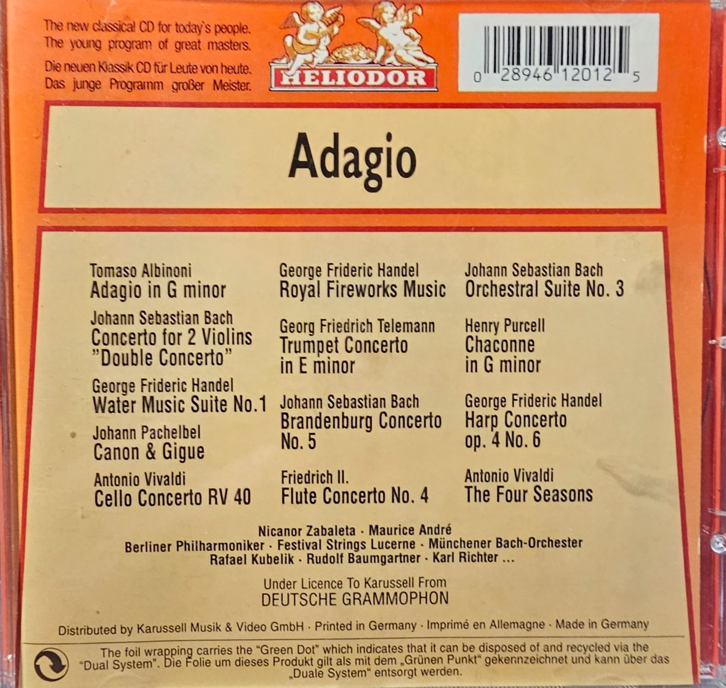 CDs: Various - Adagio – Gebraucht aus Wahlen b. Laufen von Cg10