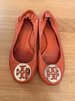 Tory Burch Orange Leather Ballet Flats Size 7 Summer Style 5