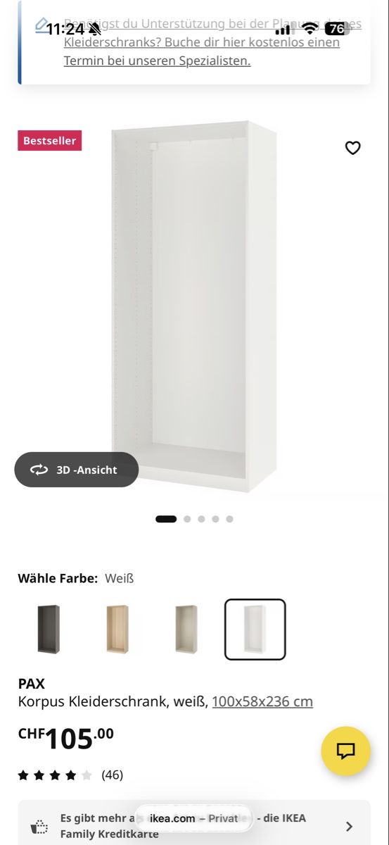 Armadi: Ikea PAX Korpus und Tür – Usato da Uster venduto da Duffy_a23 3