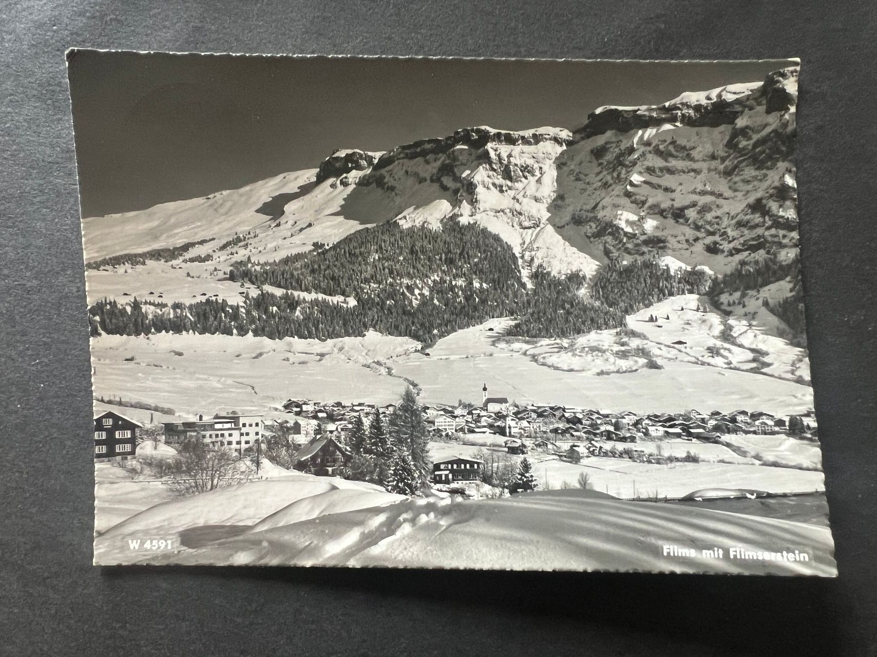 Cartoline postali: Ansichtskarte Flims 1955    (M164) – Usato da Hinwil venduto da Sidi4