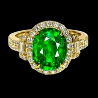 💚Ab 1.- ❗️Tsavorit Ring 4.15 ct + 0.93 ct Diamanten Natur 