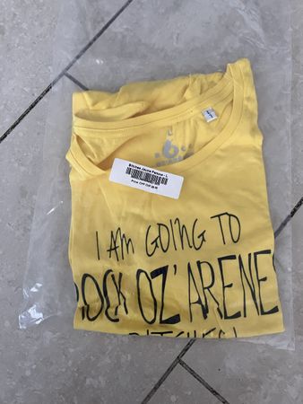 T-shirt jaune femme marque Bichess taille L Neuf!