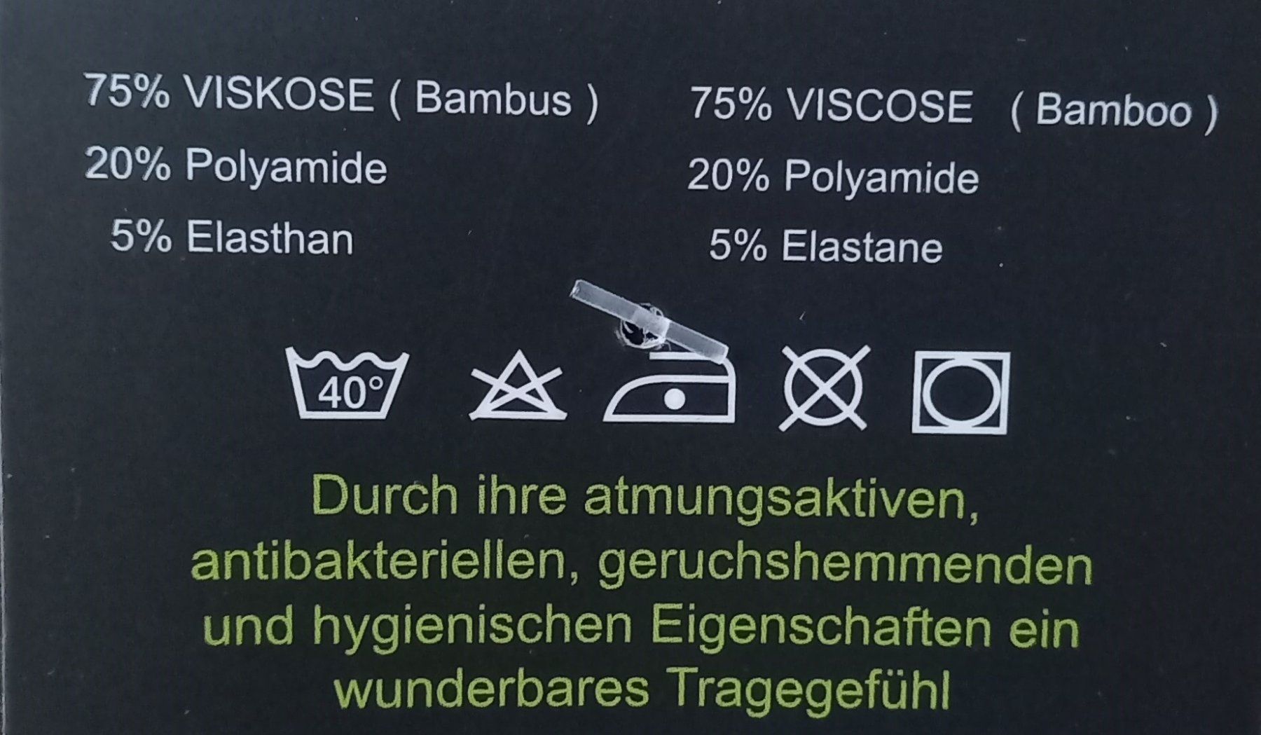 Calze: BAMBUS PREMIUM schwarz 43/45 - 3x3er Pack – Nuovo e nell'imballaggio originale da Hausen AG venduto da body-vital 2