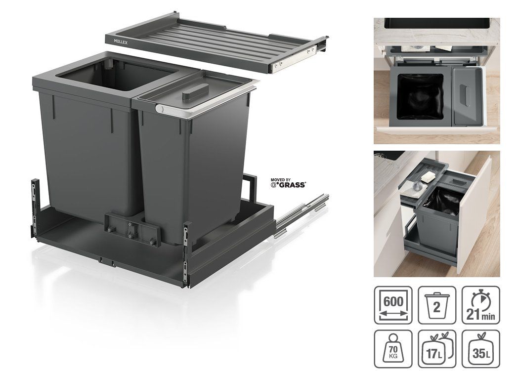 Müllex Poubelles: 080 Müllex Abfallsystem X60 L7 Basic Pro – Neuf (Voir description) à Derendingen par Meisterstuecke 1