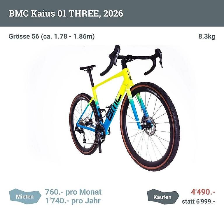 Biciclette: BMC Kaius 01 THREE (2026), Grösse 56 – Usato da Zürich venduto da Testo 1