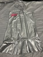 Sexy Negligé Figurbetont Stretch silbrig Gr S NEU