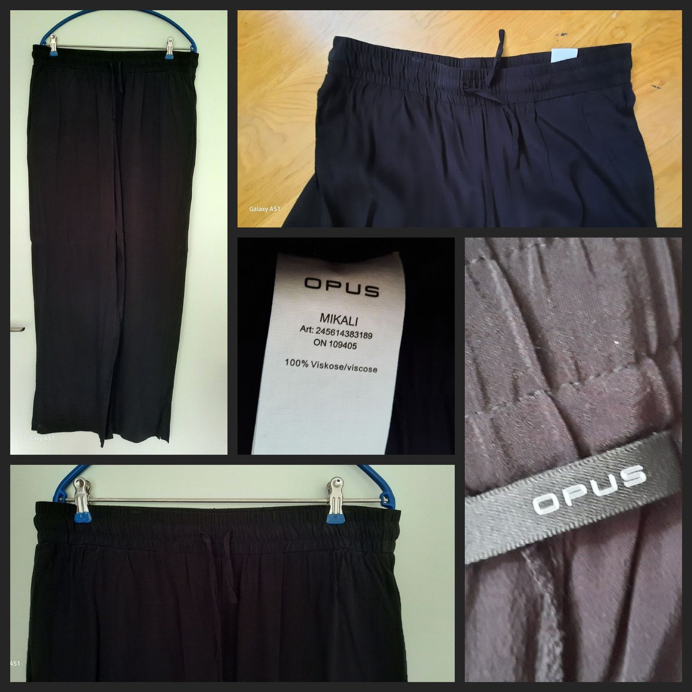 Opus Pantaloni: OPUS Sommerhose schwarz Gr 42 – Nuovo (secondo la descrizione) da Wädenswil venduto da H2H_Secondhandshop