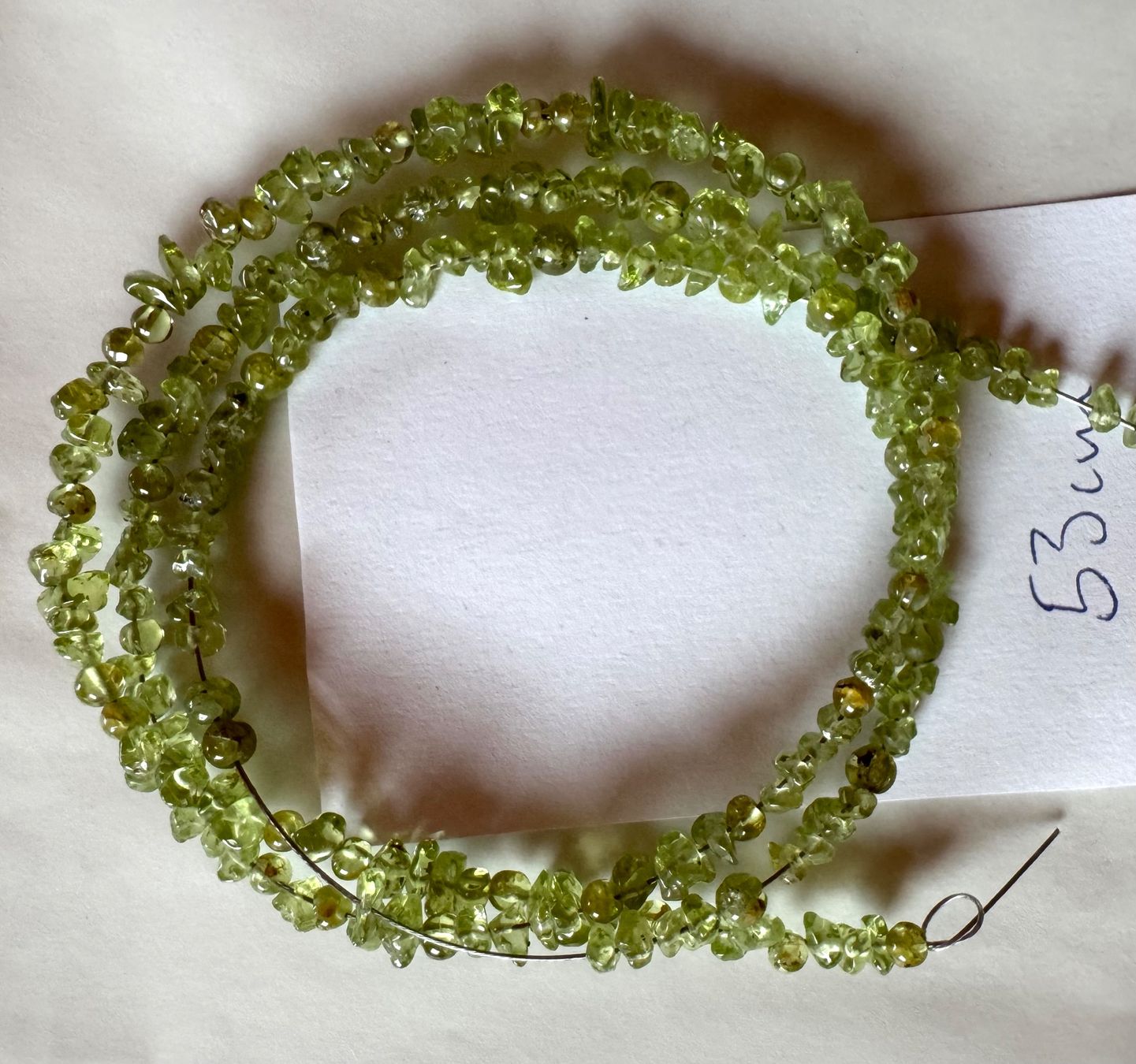 Ketten: Peridot. Olivin   extra  wilde Nugget Form + rund     53cm – Neu und originalverpackt aus Leuggern von gemshow 6