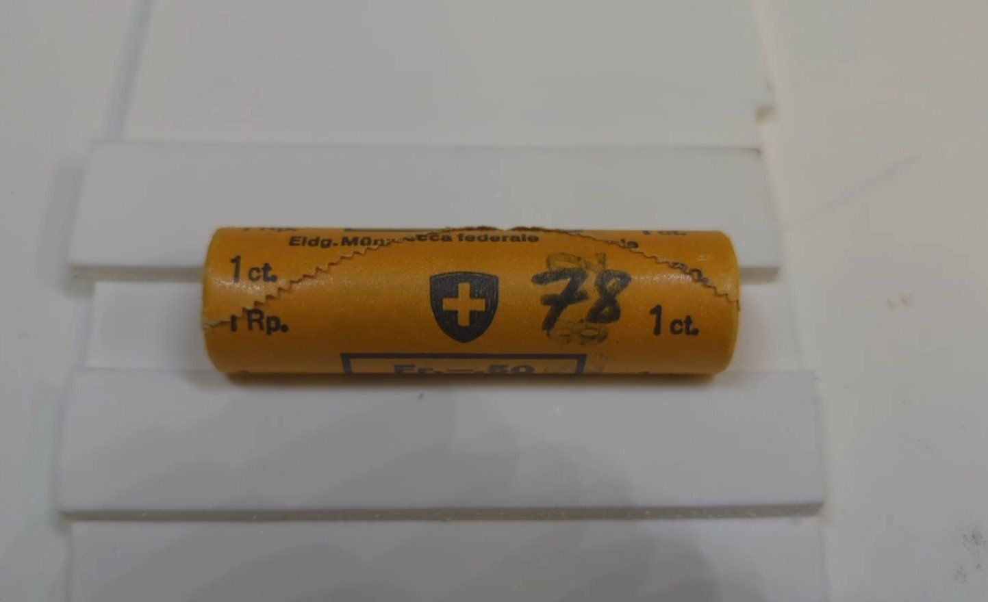 Tutti le monete: 1978 1 Rappen Münzrolle CH – Nuovo e nell'imballaggio originale da Zetzwil venduto da Stritzi