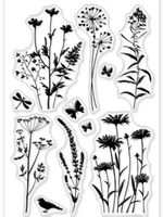 Silikonstempel Nr.755, Blumen, Pflanzen, Schmetterlinge