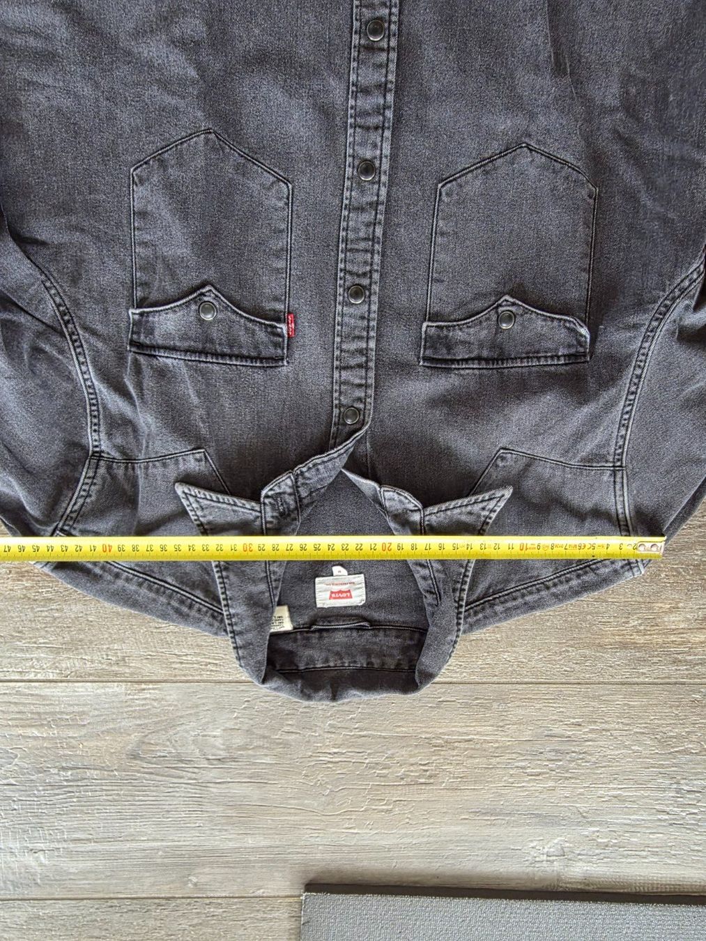 Levi's Camicie: Levi's Western Jeanshemd M Black Denim – Usato da Dietlikon venduto da Bonamesa 3