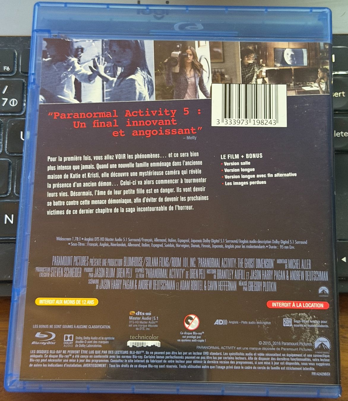 Tutti i DVDs: Paranormal Activity 5 - Ghost Dimension (2015) - Blu-ray – Usato da Semsales venduto da __Florian__ 2