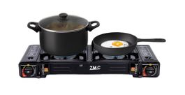 Camping Gaskocher mit 2 Kochplatten