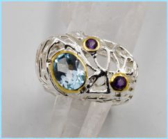 ♛ Künstlerschmuck 925 Silberring