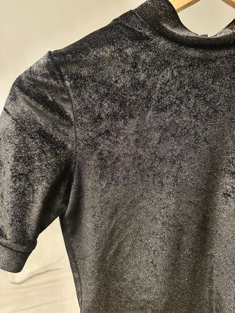 unique Pop Copenhagen black gold Velvet Top, Size S.