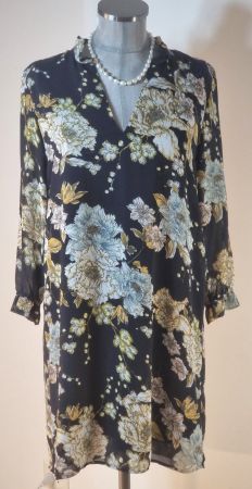 S 36/38 H&M leichtes Blusenkleid Sommerkleid Tunika langarm
