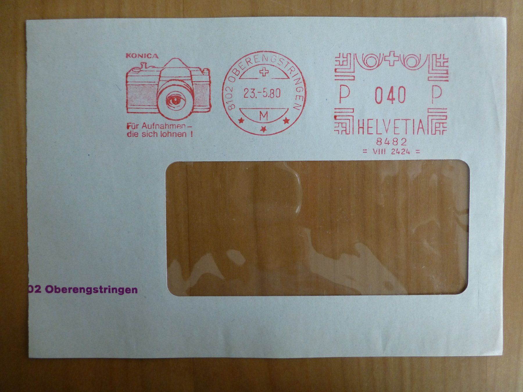 Poster & Bilder: Oberengstringen Konica 1980 – Gebraucht aus Bettlach von 1saurer