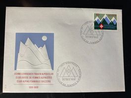 Schweiz 1968 Stempel+Marke+Cachet 50 J. SAC Frauen Montreux