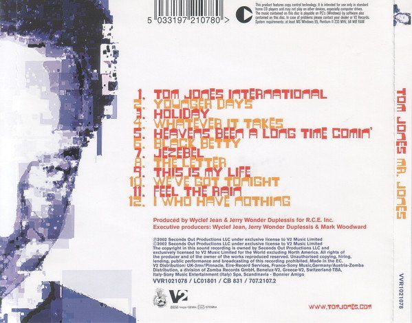 CD: CD Tom Jones - Mr Jones (2002) – Usato da Möriken AG venduto da mineralia 1