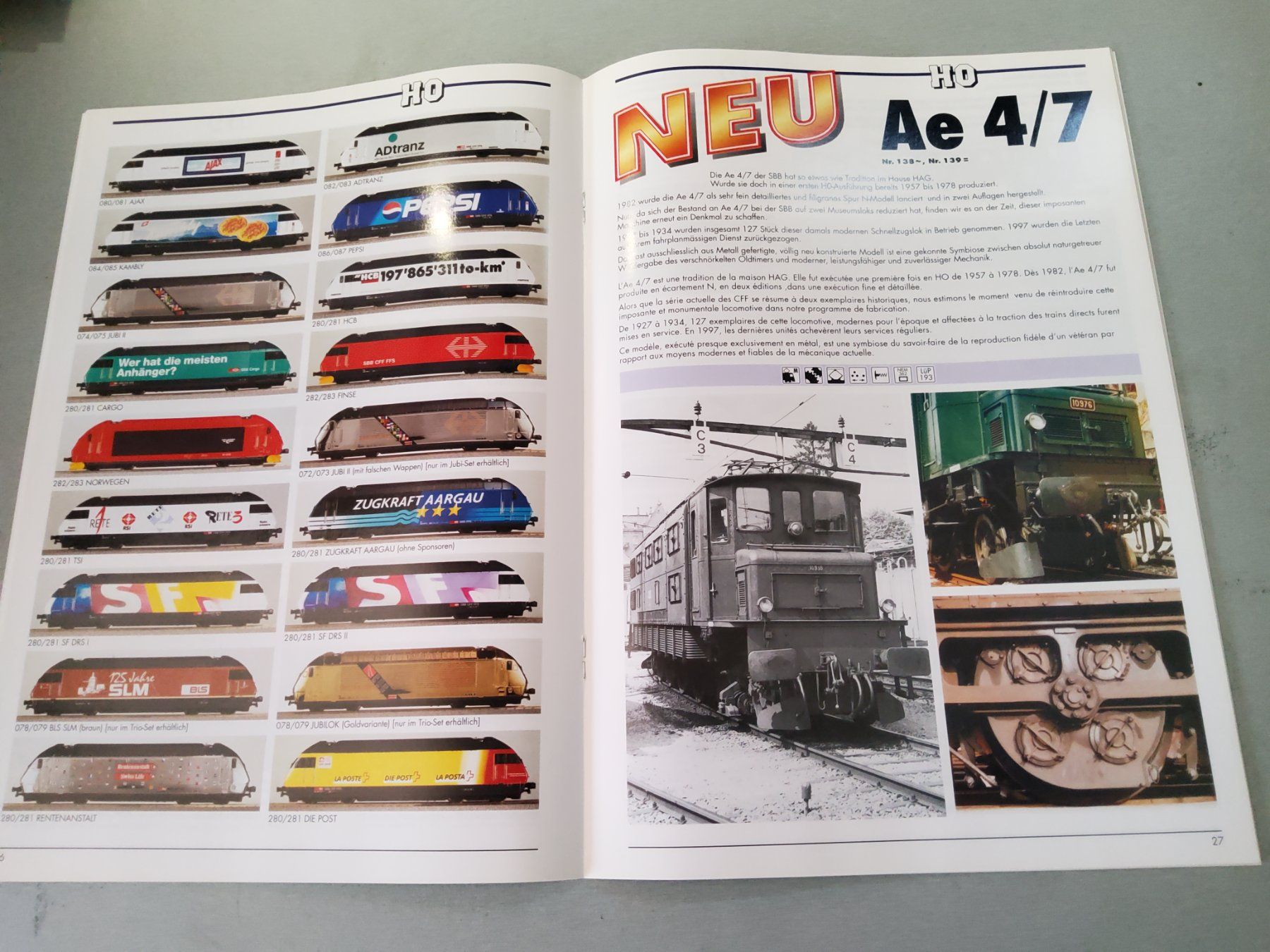 Hag Modellini di ferrovie: 2 HAG Kataloge 1992 + 1999 H0 – Usato da Grüningen venduto da VENOM59 2