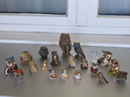 Eulen-Sammlung: 20 Miniatur-Figuren, Top Zustand!