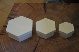 BASTELN - NEU - 4 STUCK BOITES HOLZ