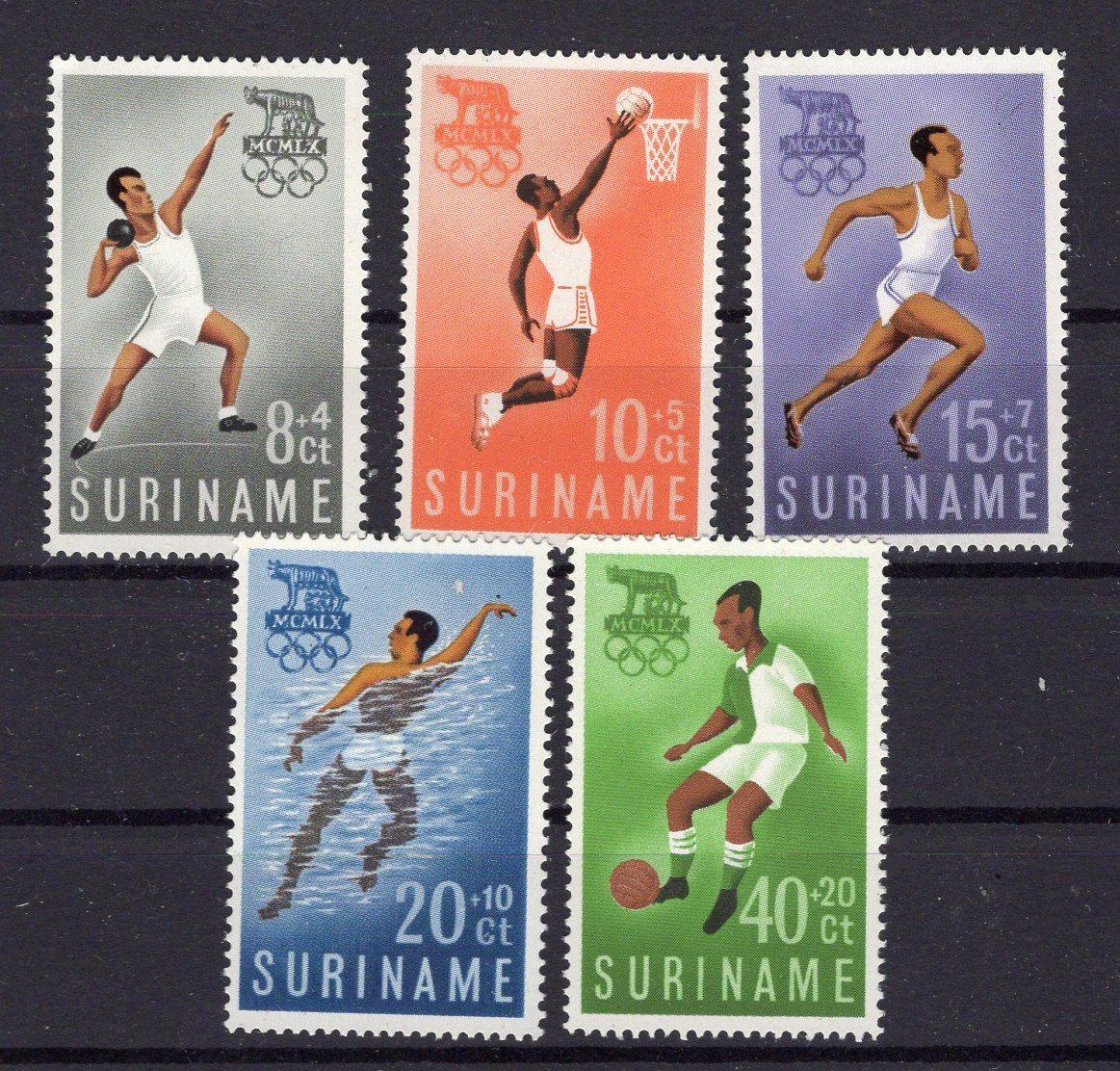 Tutti i francobolli: R2372  /  SURINAM J.O. 1960 – Nuovo (secondo la descrizione) da Ste-Croix venduto da MONT-TAGNAC