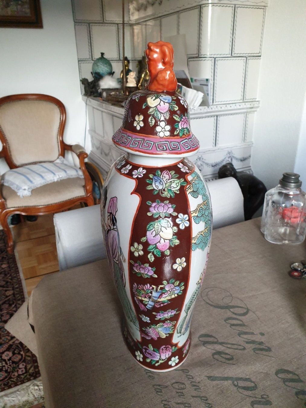 Vasen & Gefässe: China Deckelvase 40 cm signiert Foo hund – Gebraucht aus Bottmingen von sandy_2 2