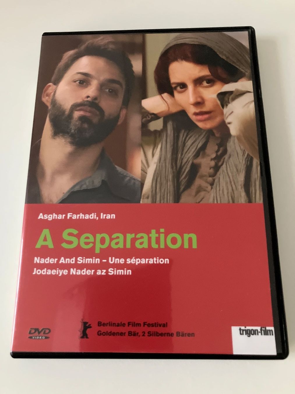 Tutti i DVDs: A Separation - Une Séparation (DVD)  Ashgar Farhadi Trigon – Usato da Arbon venduto da JoJoAs