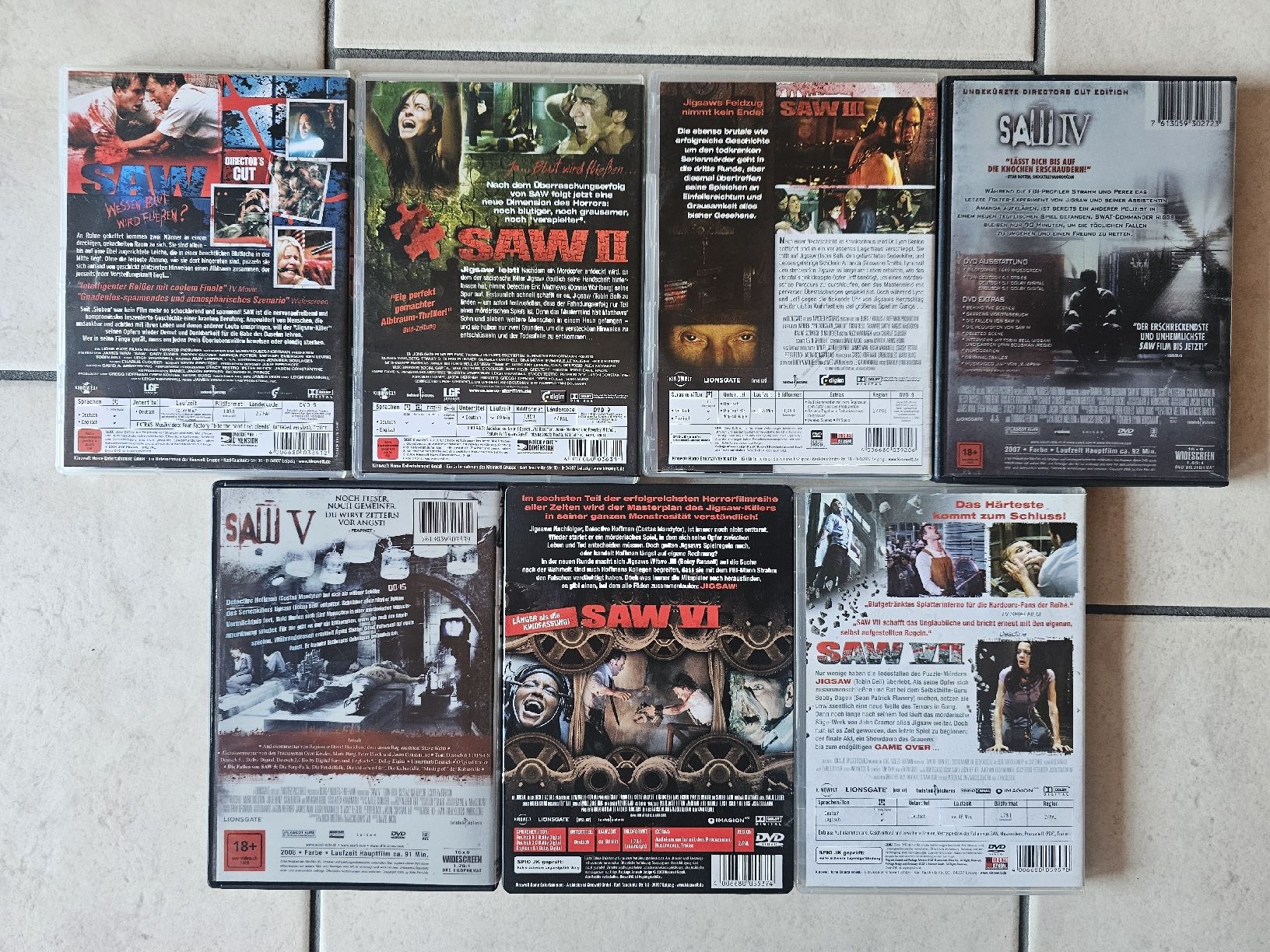Tutti i DVDs: Saw  -  Teile 1 - 7 – Usato da Schneisingen venduto da backstore24 1