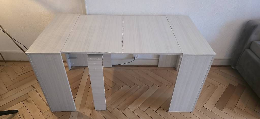 Tavoli: Table console extensible blanc brillant 90 à 237 cm – Usato da Genève venduto da Kali_Linux 4