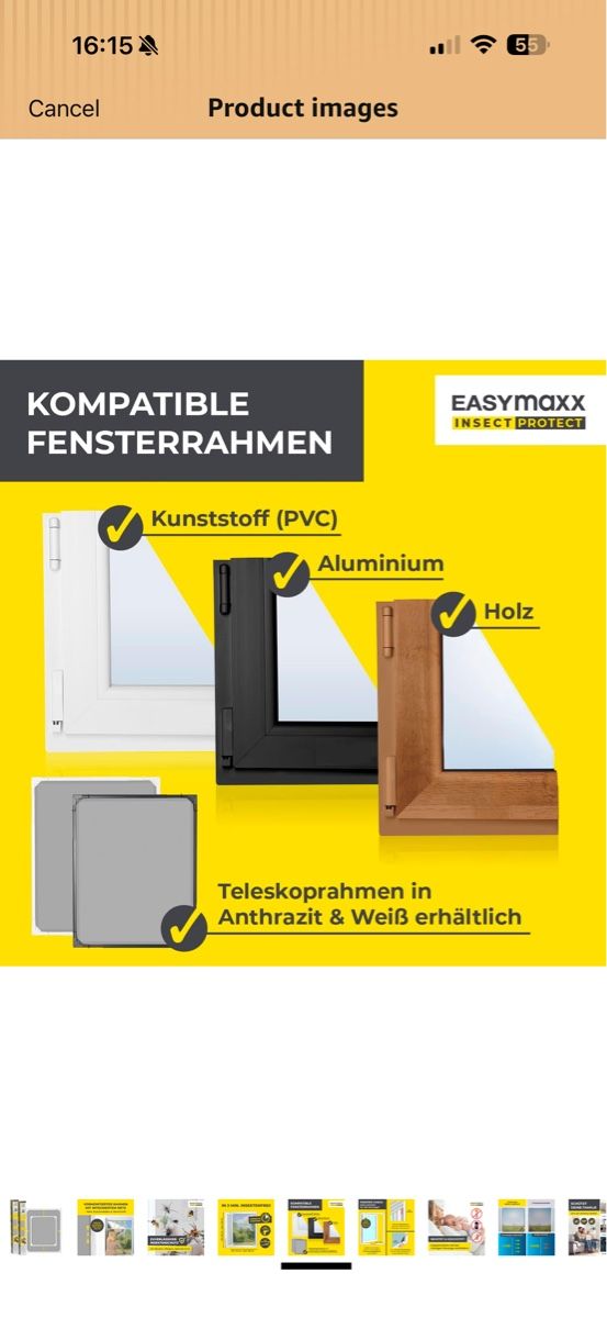 Finestre: Easymaxx Insect Protect Window Screen New 40-60cm White 5 – Nuovo (secondo la descrizione) da Zürich venduto da ironmanx 2