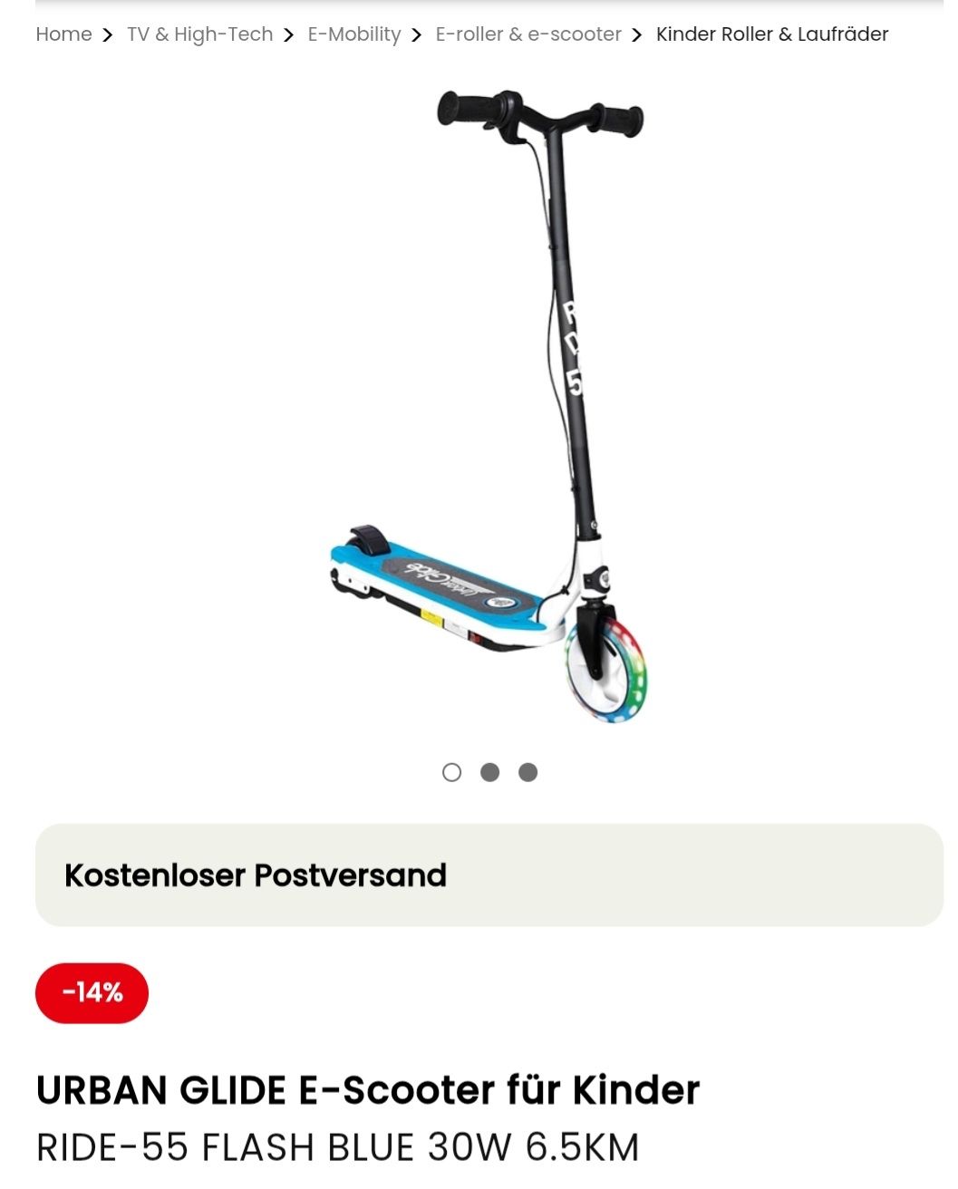 Scooters: URBAN GLIDE E-Scooter für Kinder – Neu und originalverpackt aus Schlieren von gon_qg7x